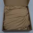Putros Wedding Arch Cover 7.2FT, 6FT Khaki Spandex Fitted Round Top Chiara Backdrop Stand Covers 2 Set for Wedding Birthday Party Decoration