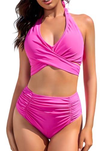 COCOPEAR Two Piece High Waisted Swimsuits for Women Tummy Contro Bikini Sets Adjustable Shoulder Straps Bathing Suit 2025, Size: XL COCOPEAR Two Piece High Waisted Swimsuits for Women Tummy Contro Bikini Sets Adjustable Shoulder Straps Bathing Suit 2025, Size: XL