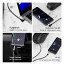 Nanxudyj AUX Cord 6ft,3.5mm Stereo Audio Cable 90 Degree Nylon Braided 3.5mm Male to Male Stereo Aux Cables Right Angle TRS Cable Portable Compatible for Headphone, car,Tablets, Speakers (6ft/1.8m)