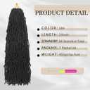 Faux Locs Crochet Hair 7 Packs Soft Locs Crochet Hair Pre Looped Goddess Locs Dreadlocs Synthetic Hair For Black Women (1BBlack#, 24 Inch (Pack of 7))