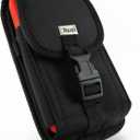 Reiko Vertical Rugged Pouch with Buckle Clip in Black (6.1X3.2X0.7 Inches)
