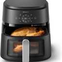 Philips Air Fryer 2000 Series - 13-in-1 functions, 6.6 Quarts, Compact Design with Cooking Window, Black, (NA231/00)