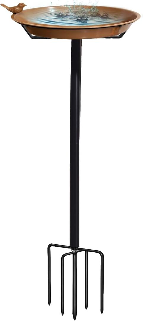 Metal Bird Bath for Outside,Birdbath & Birdfeeder 10.8inches Detachable Bird Bath Bowl Clearance