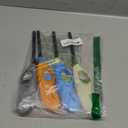 Butane Lighter, 4pcs Refillable Long Flame Lighter for BBQ Candle(No Butane Inside) (Blue)