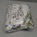 Zusbest Queen Sheet Set 100% Percale Cotton Green Floral Bed Sheet Set Yellow Flower & Green Leaves Botanical Pattern Printed on White Garden Luxury Crisp Soft Deep Pocket Fitted Sheet 17.5'' 4Pcs