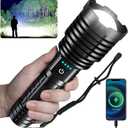 baibian Rechargeable Flashlights High Lumens, 5000.000 Lumens Super Bright Flashlight, LED Handheld Waterproof Tactical Flashlights-Zoomable 5 Modes-31H Runtime-Holster for Emergency Camping