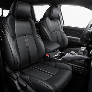 Leather Seat Covers Custom Fit for 2024 2025 Tacoma Gen 4th Double Cab - Fully Covered - Fit Like a Glove - Center Console Armrest Covers Included - for Tacoma Accessories