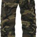 Sobrisah Women Mid-Rise Cargo Pants Heavy Cotton Casual Pants 8 Pockets Regular Fit/Plus Size Military Work Trousers, 20