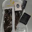 Long Layered Wigs Human Hair with Bangs Brown Highlights for Women Natural Looking Daily Use (Brown with Highlights,23 Inch)