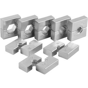 Lichamp Hydraulic Crimper Replacement Dies, Hex Lug Dies for Steel Cable or Terminal Crimper Tool, 8 Sizes from 6 AWG to 4/0 AWG, 1208SL