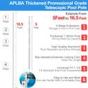 ARLBA Upgraded Professional 16.5 Feet Swimming Pool Pole Telescopic Aluminum Thicken 1.30mm Adjustable Fits Skimmer Net Rake Vacuum Head Brush Pool Cleaning Equipment Heavy Duty -Universal Fit 1-1/4