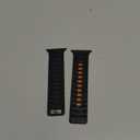 Bandletic Watchband Compatible with Apple Watch Ultra Band/Apple Watch Ultra 2 Band - Durable Silicone Magnetic Bands for iWatch Series 11 10 46mm, 9/8/7 45mm, SE3/6/5/4 44mm, 3/2/1 42mm, Black/Orange