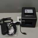 vretti Thermal Receipt Printer, 3'1/8 80mm Direct Thermal Printer with USB Serial LAN Port - Kitchen POS Printer ESC/POS Command Support Cash Drawer (Black)