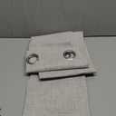 Joydeco 100% Blackout Linen Curtains 90 Inches Long 1 Panel, Thermal Insulated Burlap Curtain & Drapes, Grommet Room Darkening Textured Curtains for Bedroom Living Room (52x90 inch,Greyish White)