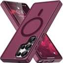 Vansdon for Samsung Galaxy S25 Ultra Case, Compatible with MagSafe, Magnetic Translucent Matte Slim Protective Cover with 1 Screen Protector - Military-Grade Drop Protection (Wine Red)