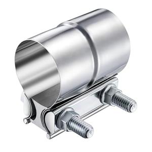 WYSIWYKA 2 Inch Lap Joint Exhaust Band Clamp, 304 Stainless Steel Muffler Clamp, Pipe Clamps Sleeve Coupler for Pipes, Mufflers and Catalytic Converters