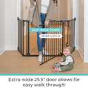 Toddleroo by North States - Deluxe Dcor Safety Gate: Hardware Mounted Extra Wide Metal Baby Gate - Adjustable Child Gate - 38.3 to 72 Inches Wide - 30 Inches Tall - Matte Bronze