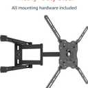Amazon Basics Full Motion TV Wall Mount with Horizontal Post Installation Leveling for 32" to 86" TVs, Black