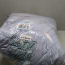 Love's cabin Seersucker Light Blue King Size Comforter Set, 7-Piece All Season Lightweight Bed in a Bag Bedding Set with Comforter, Flat Sheet, Fitted Sheet, Pillowcases and Shams