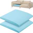 22"x22" Couch Cushion Support, Blue Sofa Cushion Sagging Repair, Curved High Density Foam Replacement for Furniture Sagging Seat Sectional Loveseat Chair (2 Pcs)