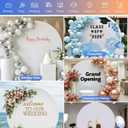 HEMMOTOP 7.2x7.2 ft Round Backdrop Cover White, Circle Arch Stand Cover for Wedding, Balloon Arched Covers Stretchy Backdrops for Party, Baby Shower, Fabric Photo Background 220cm