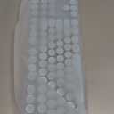 TK950 104 Keys Aesthetic Typewriter Keyboards with White Backlit, Typewriter Keyboard Wireless Mechanical Keyboard, Blue Switch, Anti-Ghosting Bluetooth/2.4GHz/Wired Keyboards-Blue