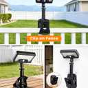 Clip On Solar Lights Outdoor, Motion Sensor Outdoor Lights, 92 LEDs 600LM Solar Fence Lights Outdoor Waterproof,Security Lights for Fence, Deck, Gutter (2, Clamp/Black/6000K)