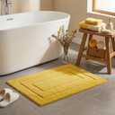 GRANNY SAYS Bathroom Rugs, Soft Bath Mats for Bathroom, Bath Rugs Non Slip Washable Rug, 32" x 20", Water Absorbing Bath Mat, Shaggy Rug Bath Mats for Floor, Yellow