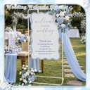 Novabright Wedding Welcome Sign Stand with Sign Hanging Straps Adjustable Easel Stand Welcome to Our Wedding Decoration for Reception Garden Bridal Shower Ceremony Lawn Outdoor Indoor(Blue), 22 x 43 inches