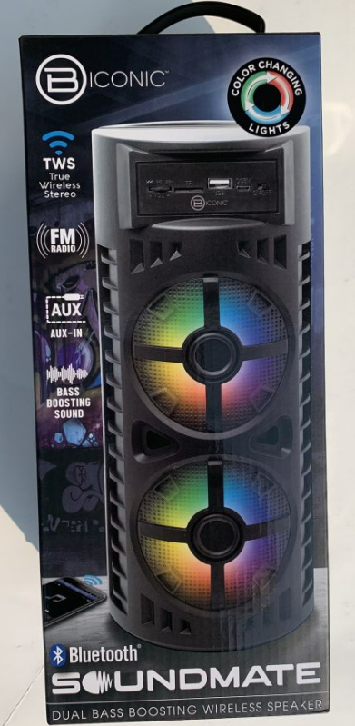 Biconic BC-AU-BS-115-BK SOUNDMATE Dual Bass Boosting Wireless Speaker