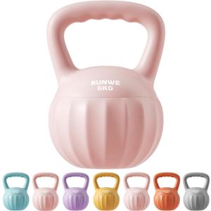 RUNWE Kettlebell Weight for Women and Men (Sold in Single Not in Set) Multiple Weight & Color Options from Beginners to Pros Hand Weight Core Strength Training, 6kg