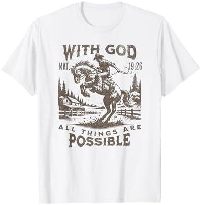 Cowboy Bible Scripture Verse Western Jesus For Mens Faith T-Shirt, Small