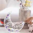 Yaya Gifts Gifts for Yaya From Grandkids Acrylic Moon Decorations 5.0 x 4.0 inch Mothers Day Christmas Birthday Gifts for Yaya, Gifts Ideas for Yaya Purple