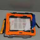 SEYMAC Case for iPad Pro 13 Inch M5 2025 / M4 2024, Heavy Duty Shockproof Protective Case with Screen Protector, 360 Rotating Stand, Hand/Shoulder Strap and Pen Holder, Orange