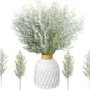 Orgrimmar Snowy Artificial Pine Branches,30 Pcs Christmas Greenery Pine Stems, 13.8 Frosted Faux Cedar Branches, Christmas Greenery Picks for Wreath DIY Craft Home Decorations