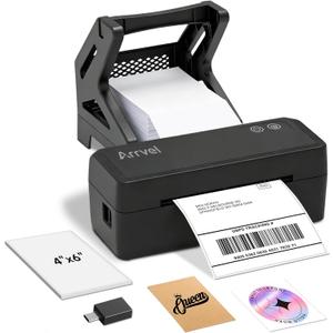 Bluetooth Thermal Label Printer with Stand, Wireless 4x6 Shipping Label Printer for Small Business, Support iPhone, Android Windows & Mac, Widely Used for USPS Amazon Etsy Shopify (Black)