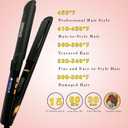 MBHAIR Flat Iron Hair Straightener Curler 2 in 1,Ceramic 1 Instant Heat up | Negative ions reduce frizz for silky shiny hair,15 heat settings up to 450F,auto shut off,silicone mat,dual voltage support