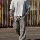 DIOTSR Mens Baggy Pants Athletic Graphic Print Joggers Workout Streetwear Sweatpants with Pockets (X-Small)