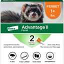 Advantage II Ferret Vet-Recommended Flea Treatment & Prevention | Ferret 1+ lbs. | 2-Month Supply