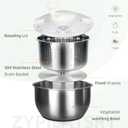 6L-Stainless Steel Salad Rotator, Vegetable Dishwasher, Lettuce Cleaner and Dryer, Kitchen Strainers.