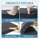 Black Polyurethane Foam Inserts for Cases, 4 Pcs 16 x 12 x 1 Inch, Cuttable Packing Padding for Tool Box, Camera, Crafts and Storage