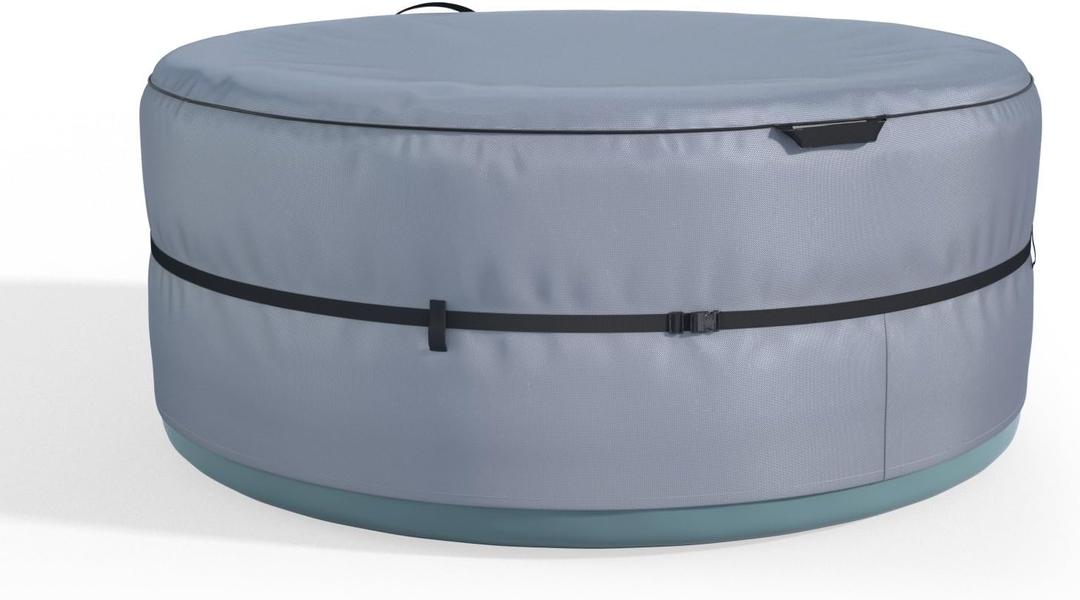 XCZ Portable Hot Tub Cover, Inflatable Hot Tub Full Coverage - Waterproof, Sunproof, Dustproof, Fits Most 4 Person/77 Inch Inflatable Hot Tub Spa, Round (Gray, Cover Only) (Gray, 79x79x28)