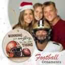 8 x Football Ornaments - Football Gifts for Christmas Tree Decorations - Double-Sided Printed Ceramic Christmas Ornament