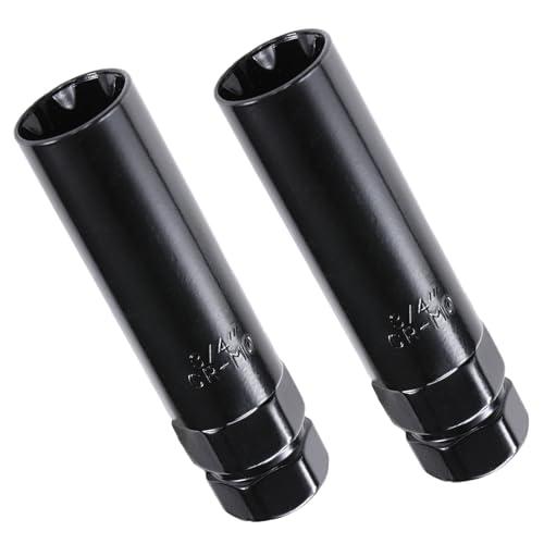 VEXPLO Fuel Wheel Lug Nut Key 7 Spline Socket Wrench Replacement Aftermarket Lug Nuts for 14x1.5, 14x2.0, 9/16 Inch 2 pack