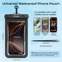 Rynapac Waterproof Phone Pouch - 2 Pack, IPX8 Waterproof Phone Case with Lanyard for iPhone 17 16 15 Pro Max, Cell Phone Dry Bag for Beach Vacation Travel Cruise Essentials, Touch Screen, Up to 8.5"
