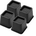 Ihomepark Bed Risers, Heavy Duty Square Furniture Frame Lift for Couch, Chair, Desk, Sofa and Bunk Bedpost, Set of 4
