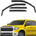 Extra Durable Window Deflectors in-Channel Window Visors Rain Guards Fit for Toyota Tundra 2007-2021 CrewMax, Sun Visors, Wind Vent for Shades, Exterior Car Accessories - 4pcs. AG0129