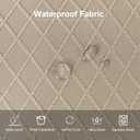 Genina Waterproof Seat Covers for Dining Room Chairs Covers Dining Chair Cover Kitchen Chair Covers (Khaki, 4 Pcs)