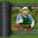 HOOPLE 3 ft x 150 ft Weed Barrier Landscape Fabric, Heavy Duty Woven Polypropylene Ground Cover, Water Permeable Garden Fabric for Flower Beds, Gravel, Mulch & Driveway Base