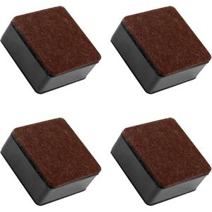 1.2 Inch Height 4Pack Self-Adhesive Square Bed Risers, Carbon Steel Solid Furniture Risers, Furniture Leg Riser for Sofa, Couch, Table, Chair and Desk(Black)